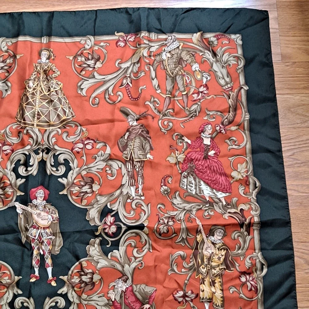 Les Fetes Du Roi Soliel Unbranded Polyester Scarf 35x35 Inches